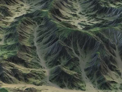 Landscape 86 Low-poly 3D model