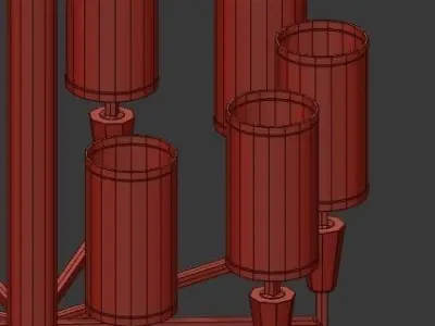 Chandelier China 3D model