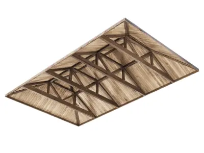 Wooden Ceiling V8  3D model