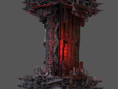 New Kowloon Mega City 1 Low-poly 3D model