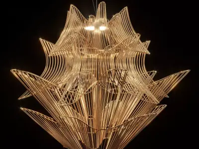 Terzani Moire Movement Chandelier 3D model