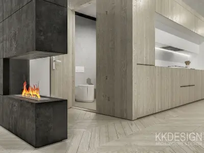 Scandinavian full interior 3D model