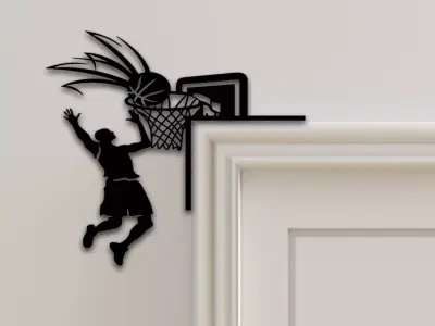 Basketball Player Door Corner Decor 3D print model