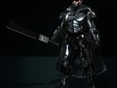 Sci Fi Assassin Character Low-poly 3D model