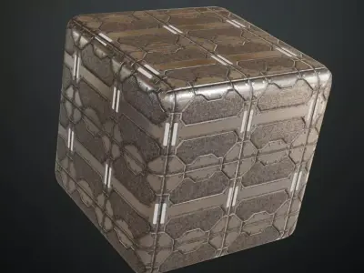 Silver Rust Sci-fi Floor PBR Seamless Texture
