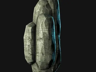 Cartoony Cliff Low-poly 3D model