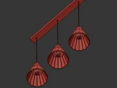MODERN CEILING LIGHT JIMMY 3L 3D model