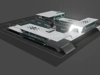 Sci-fi residence villa 3D model