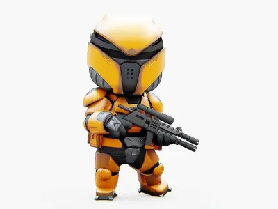 TOON TROOPER DOMIAC   RIGGED 3D model