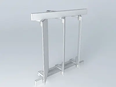 Louvre window for timber frame greenhouse Free 3D model