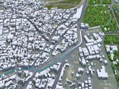 Gwalior Madhya Pradesh India 25km Low-poly 3D model
