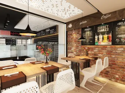 Restaurent Interior 3D model
