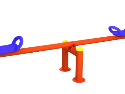 Kids Outdoor Seesaw 1 3D model