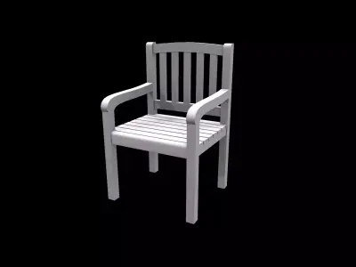 chair Low-poly 3D model 2