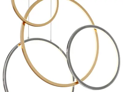 Union Multi Ring Pendant by lightology 3D model