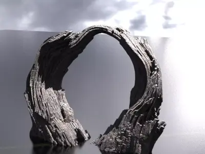 Brothers Grim inspired mountain archway  3D model
