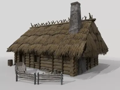 Medieval Cottage Low-poly 3D model buy