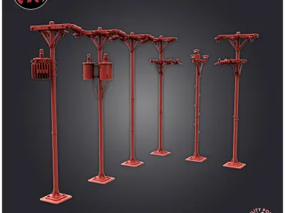 Utility Poles 3D print model