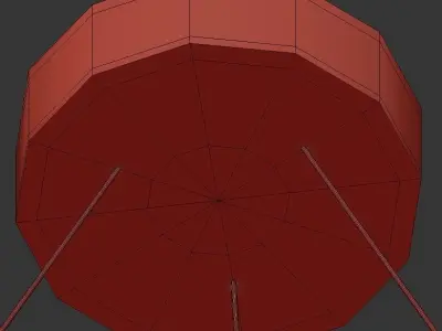 Gold ring 3D model 2