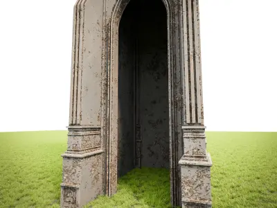 GOTHIC CASTLE BUILDING 20 Low-poly 3D model