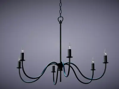 Tirrell Small Chandelier Low-poly 3D model