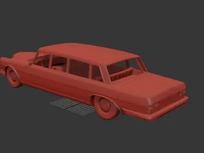 Mercedes Benz 600 W100 pullman limousine 1964 3D print model
