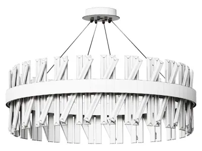 Suspended LED Chandelier Smart Halos Innovation Style Gold Color 3D model