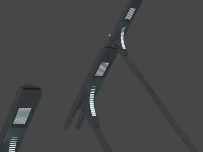 Futuristic Street Lamp 3D model