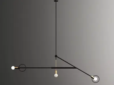 Ceiling light 3D model 108