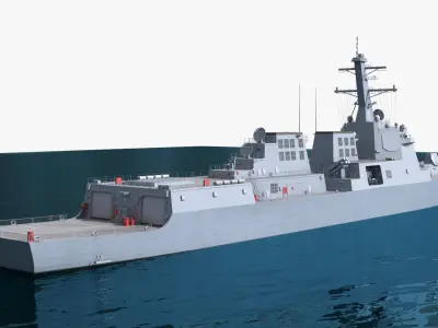  Combat Destroyer KDX III Batch II Aegis on Water 