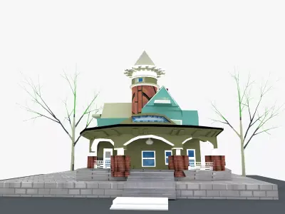 classy 3d house  model Free 3D model