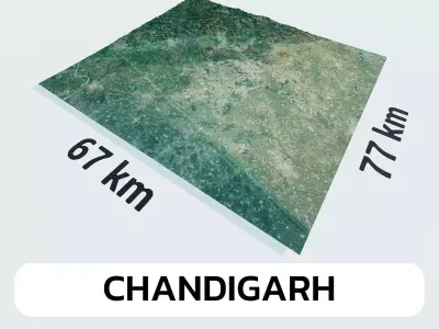 Chandigarh India City Landscape 3D Model 3D model