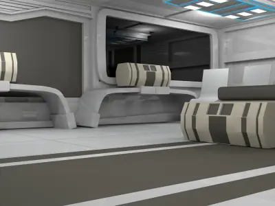 Sci Fi Room 3D model 21
