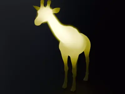 Indirect lighting for giraffe 3D model