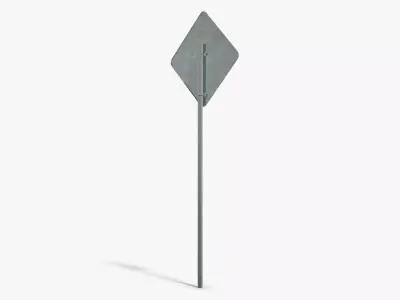 Bike Sign Low-poly 3D model