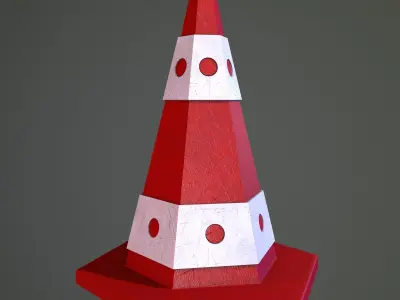  15 game models ready to restrict and block the street  Low-poly 3D model