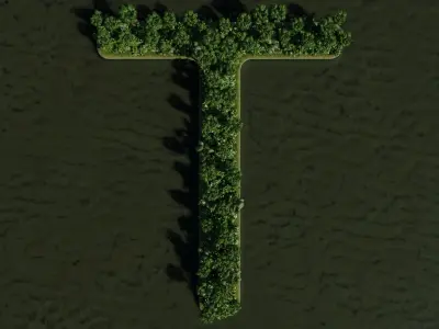 T Alphabet Island 3D model