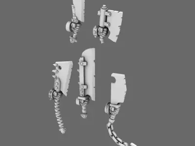 Space Orcs Cleavers LEFT 3D print model