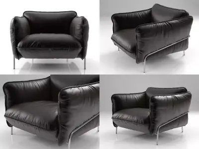 Continental armchair 3D model