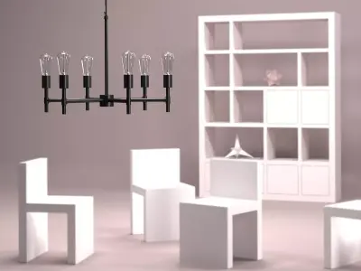 Industrial Chandelier 3D model