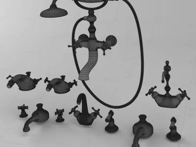 bathroom mixers 3D model