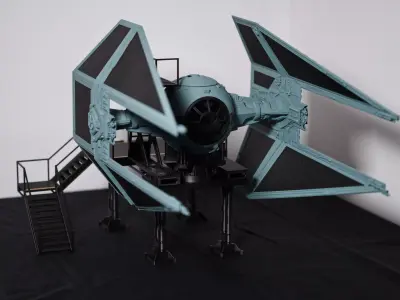 Imperial Hangar Display Stand - Studio Scale 1-24 3D print model