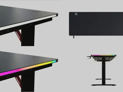 Gaming Desk - High-Details Asset Low-poly 3D model