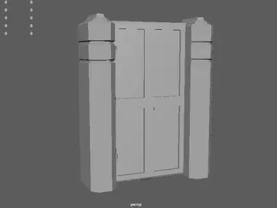 Sliding Door - Frame Low-poly 3D model
