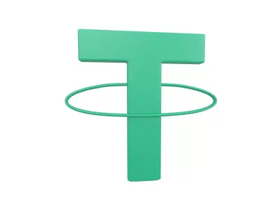 Tether USDT Coin v3 001 Low-poly 3D model