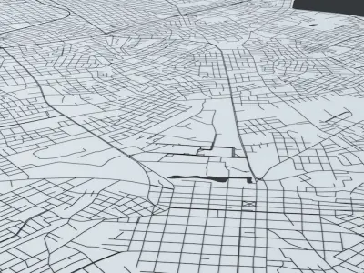Asuncion Road Network and Streets 3D model