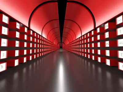 Futuristic Sci-Fi Tunnel Corridor Environment 3D model