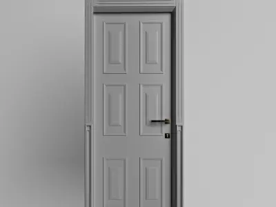 interior doors Low-poly 3D model