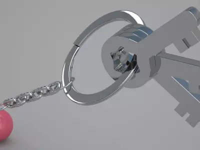 G Snooker Ball with Keychain 3D model