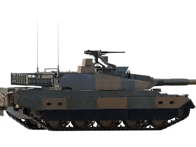 japanese type 10 main battle tank 3D model